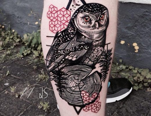 Stunning Animal Tattoos Blended With Geometric Shapes By Jessica Kinzer