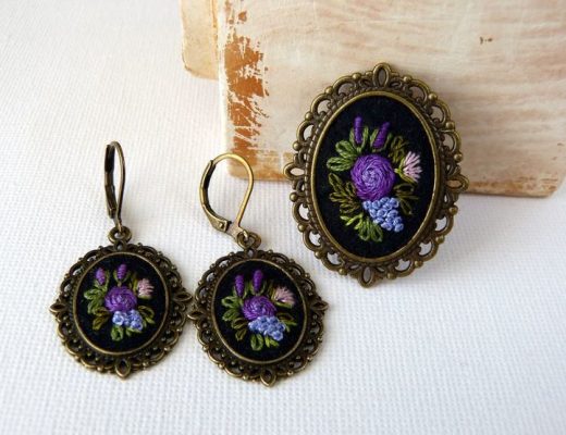 Beautiful Hand Embroidered Jewelry By Marta Krajewska