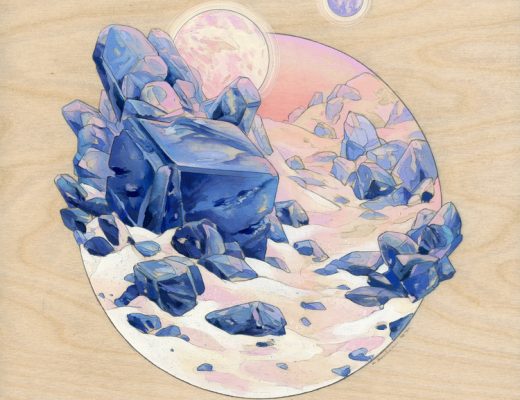 Fantastical Worlds Floating In Space Painted by Nicole Gustafsson