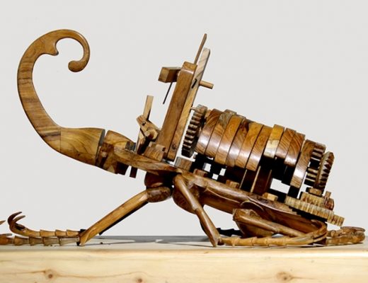 Kinetic Sculptures Carved From Wood by Dedy Shofianto