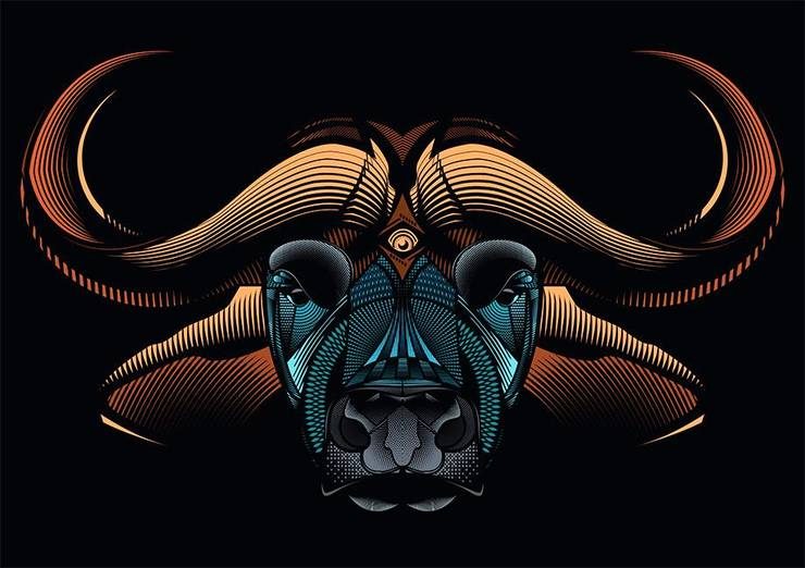 Intricate Digital Animal Illustrations by Richard Field