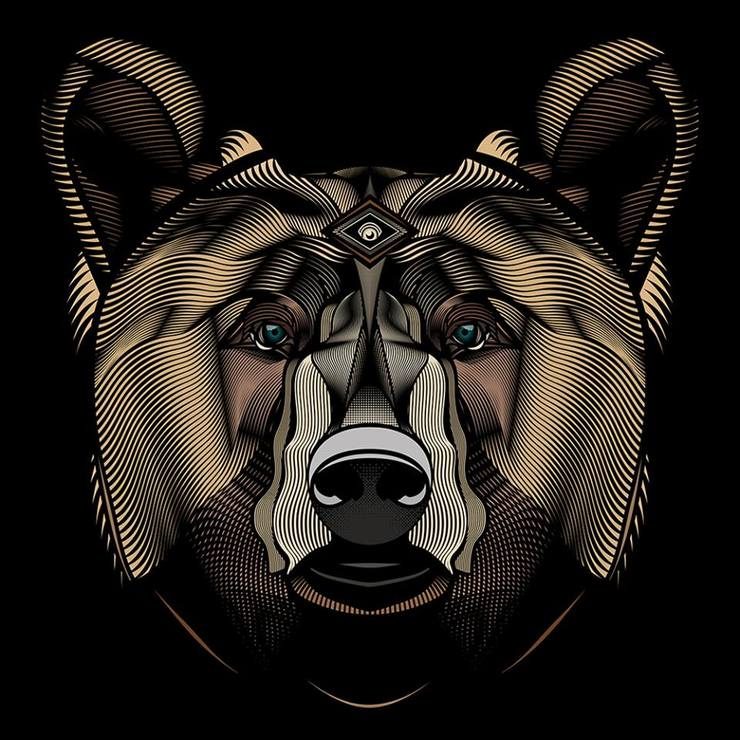 Intricate Digital Animal Illustrations by Richard Field