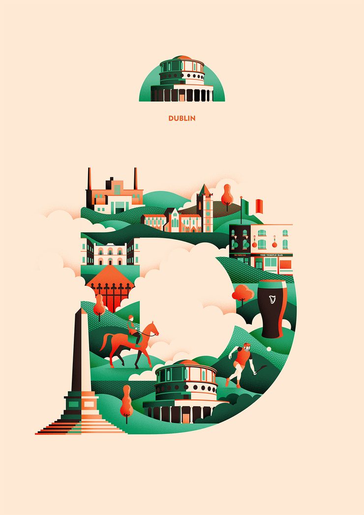 Wanderlust Alphabet Creative Typography Illustrations by Jack Daly