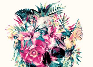 Colorful Floral Skull Illustrations by Riza Peker