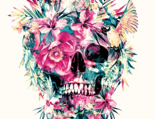 Colorful Floral Skull Illustrations by Riza Peker