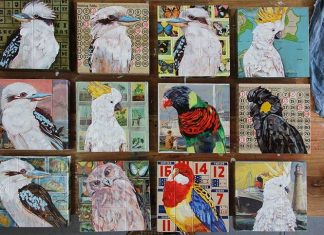 Colorful Oil and Collage Paintings by Jessica Watts