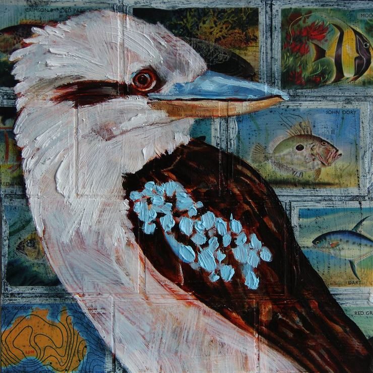 Colorful Oil and Collage Paintings by Jessica Watts