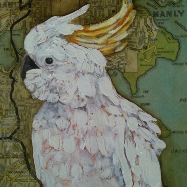 Colorful Oil and Collage Paintings by Jessica Watts