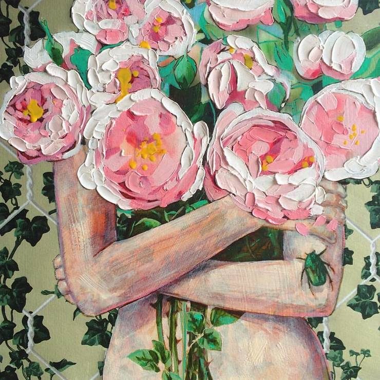 Colorful Oil and Collage Paintings by Jessica Watts