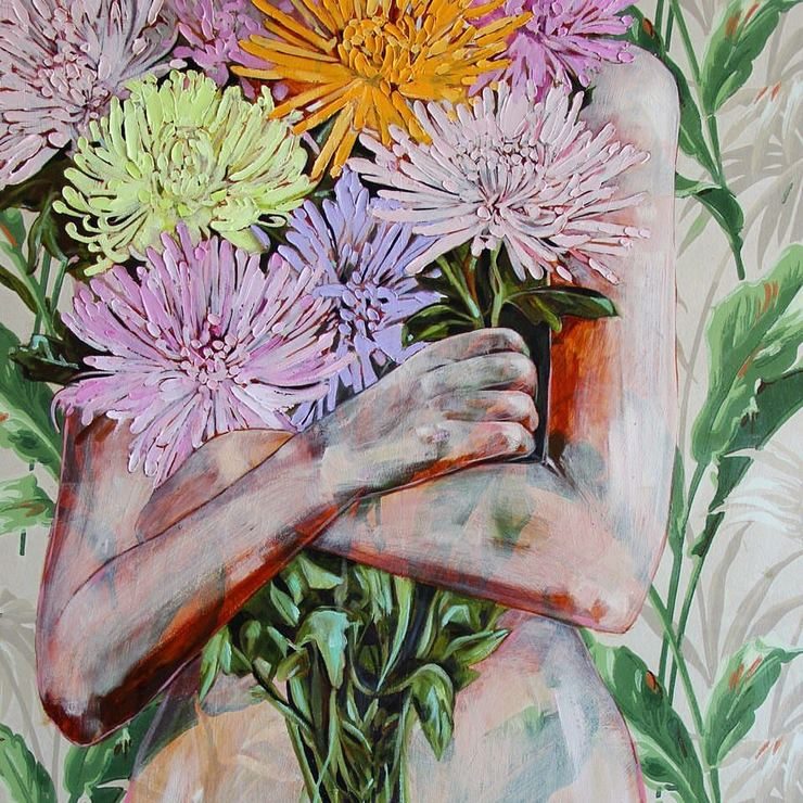 Colorful Oil and Collage Paintings by Jessica Watts