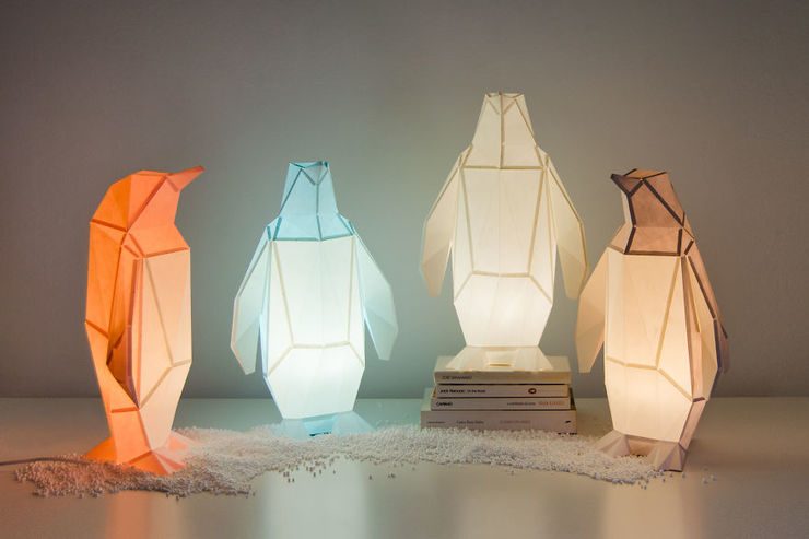 Cute Origami-Inspired Animal Lamps Made From Paper by OWL paperlamps