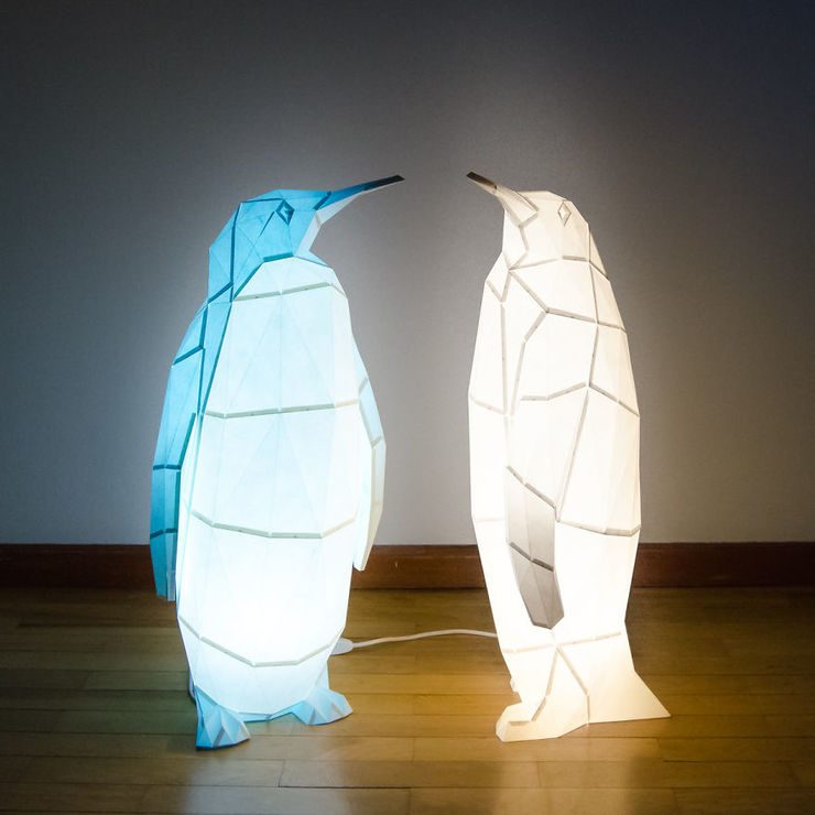 Cute Origami-Inspired Animal Lamps Made From Paper by OWL paperlamps