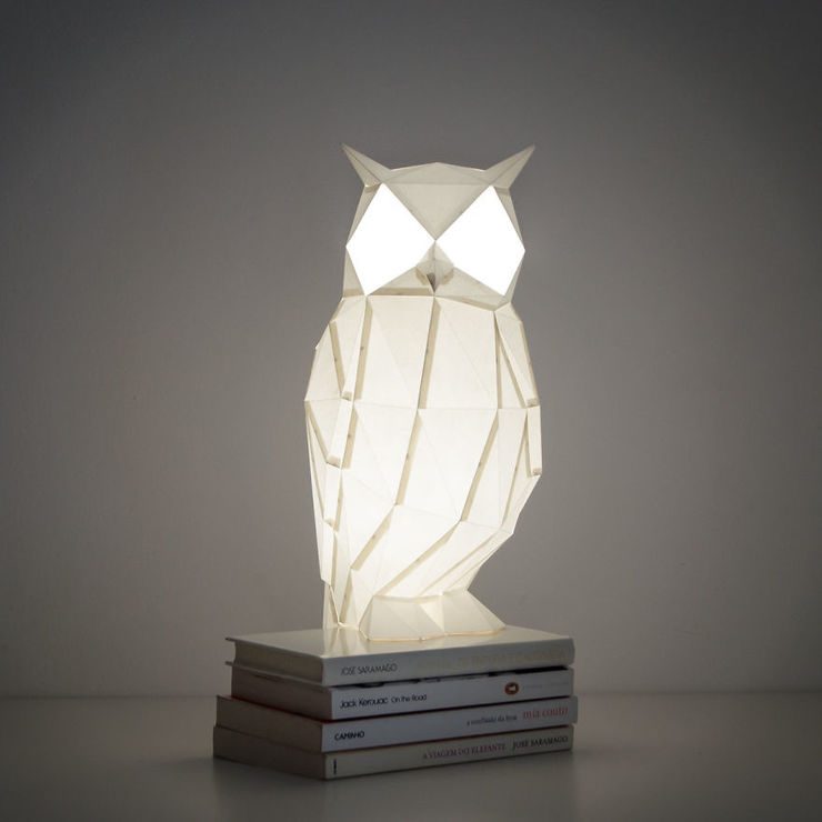 Cute Origami-Inspired Animal Lamps Made From Paper by OWL paperlamps