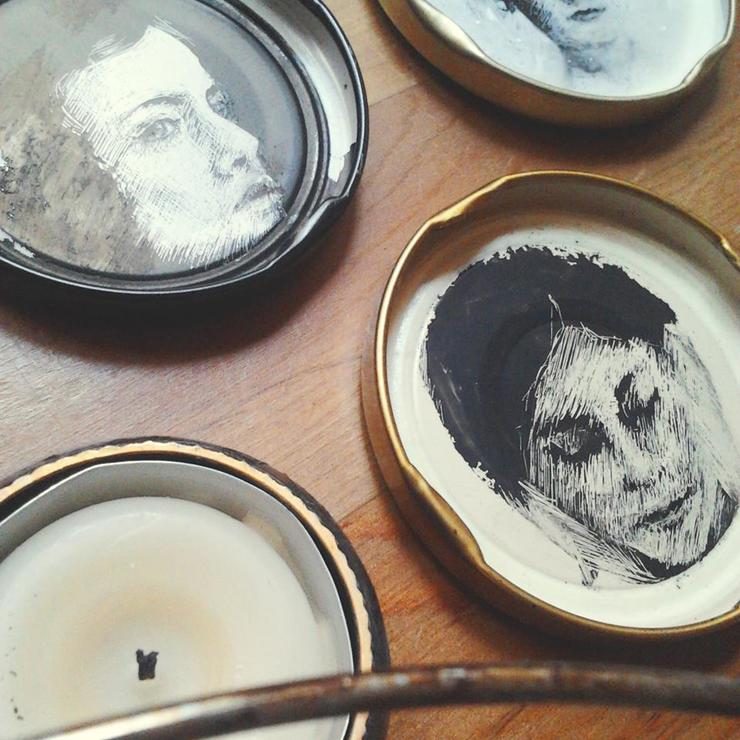 Artist Creates Beautiful Ink Portraits On Bottle Caps