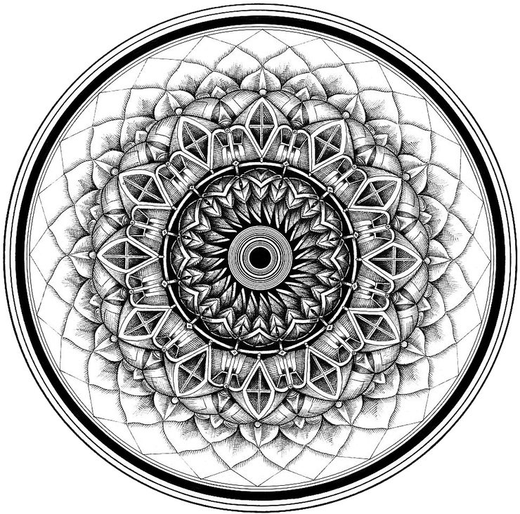 Intricate Mandala Drawings by Alex Konahin