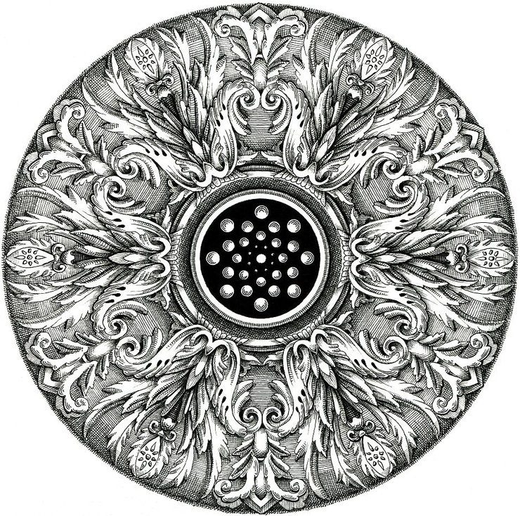 Intricate Mandala Drawings by Alex Konahin