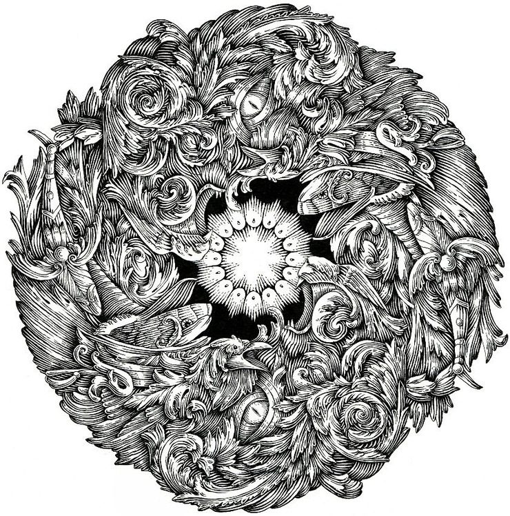 Intricate Mandala Drawings by Alex Konahin