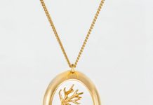 Miniature worlds encapsulated in gold and silver pendants