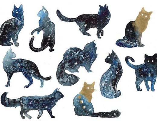 Stunning Watercolor Galaxy Animals by ThreeLeaves