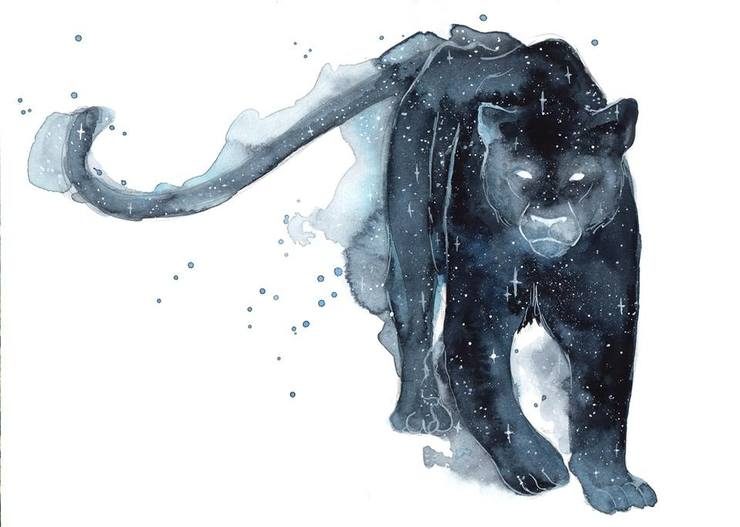 Stunning Watercolor Galaxy Animals by ThreeLeaves