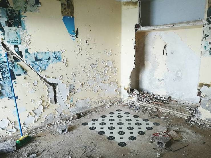 Colorful Geometric Patterns on the Floors Of Abandoned Buildings by Javier de Riba