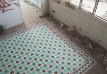 Colorful Geometric Patterns on the Floors Of Abandoned Buildings by Javier de Riba