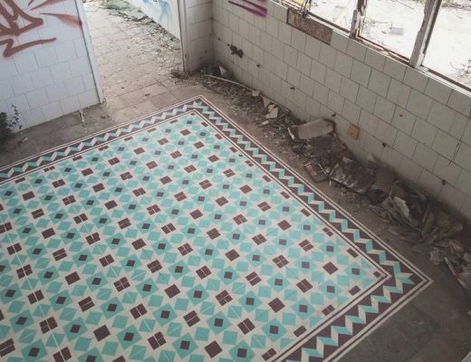 Colorful Geometric Patterns on the Floors Of Abandoned Buildings by Javier de Riba