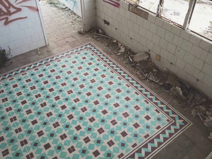 Colorful Geometric Patterns on the Floors Of Abandoned Buildings by Javier de Riba