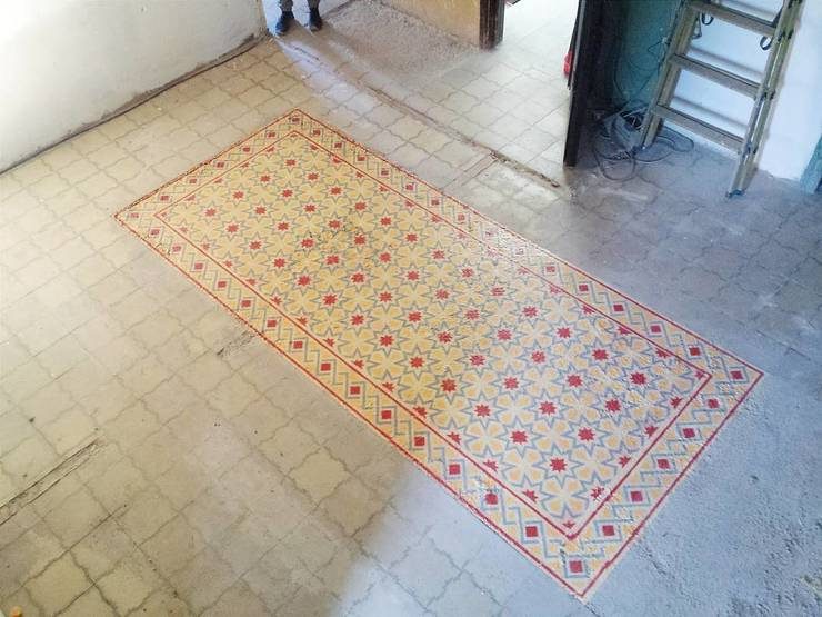 Colorful Geometric Patterns on the Floors Of Abandoned Buildings by Javier de Riba