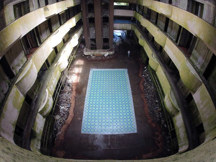 Colorful Geometric Patterns on the Floors Of Abandoned Buildings by Javier de Riba