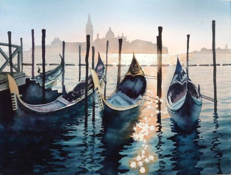European Cityscape Watercolor Paintings by Igor Dubovoy