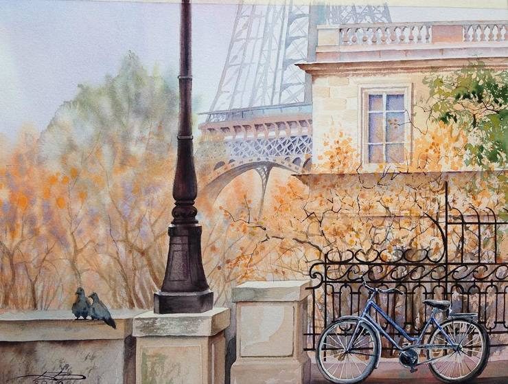 European Cityscape Watercolor Paintings by Igor Dubovoy