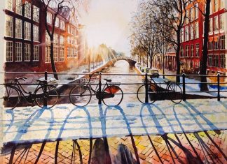 European Cityscape Watercolor Paintings by Igor Dubovoy