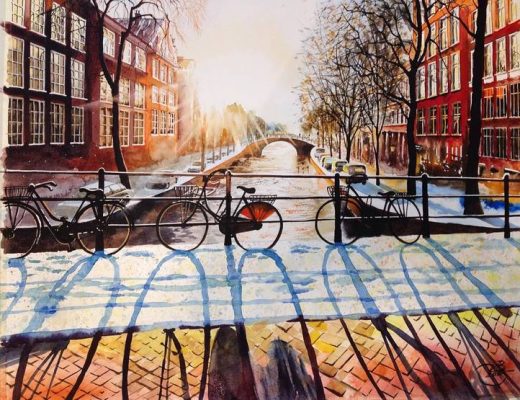 European Cityscape Watercolor Paintings by Igor Dubovoy