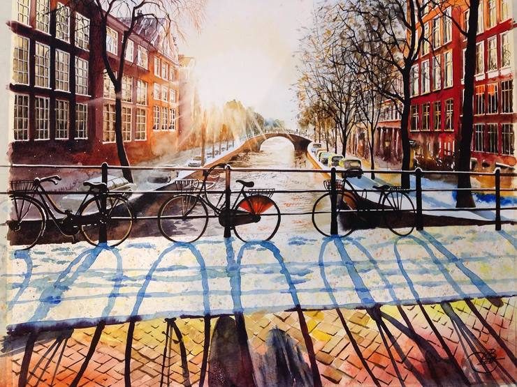 European Cityscape Watercolor Paintings by Igor Dubovoy